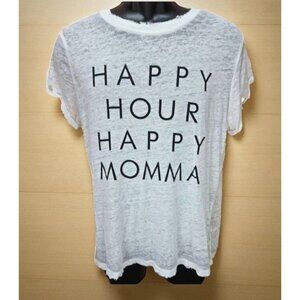 Twine & Stark "Happy Hour Happy Momma" Sheer Top Large